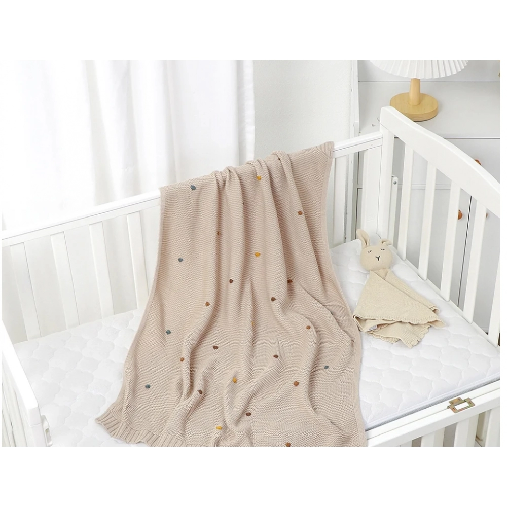 Newborn Baby Blankets 90*70cm Knitted Infant Kids Boys Girls Ultra-Soft Cotton Muslin Swaddle Wrap Stuff Toddler Comforter Sheet