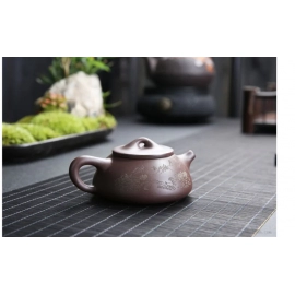 Yixing Raw Ore Purple Sand Shipiao Pot Traditional Pattern Purple Clay Teapot Handmade Kettle Tea Pot Kung Fu Teaware 185ml