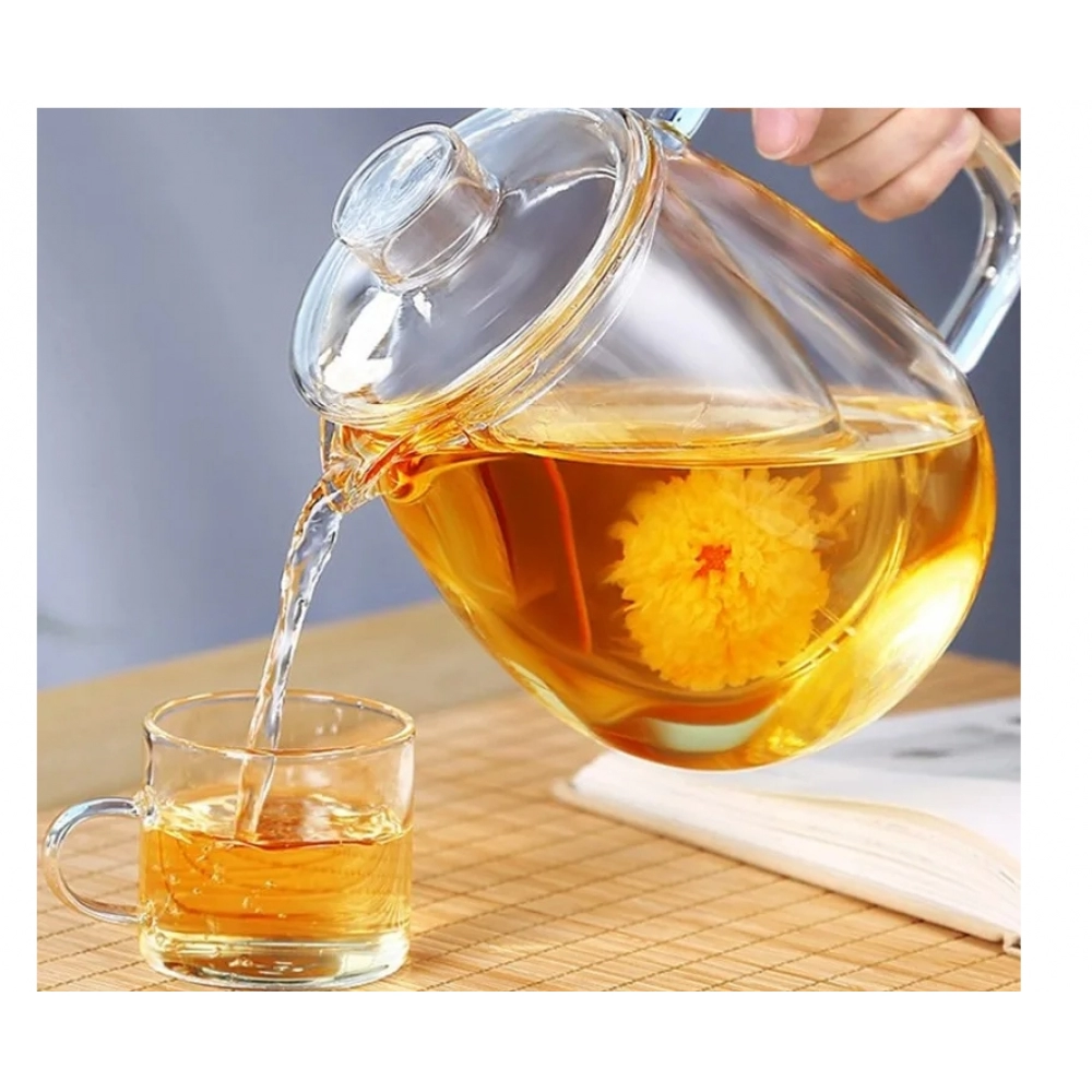 600/1200ml Household Teaware Glass Teapot For Stove Heat Resistant High Temperature Explosion Proof Tea Infuser Milk Tea Set