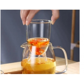 600/1200ml Household Teaware Glass Teapot For Stove Heat Resistant High Temperature Explosion Proof Tea Infuser Milk Tea Set