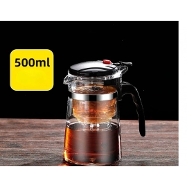 Tea Pot For Tea With Infuser Glass Kettle Heat Resistant Tea Maker Flower Tea Herbal Pot Convenient Office Coffee Teapot Teaware